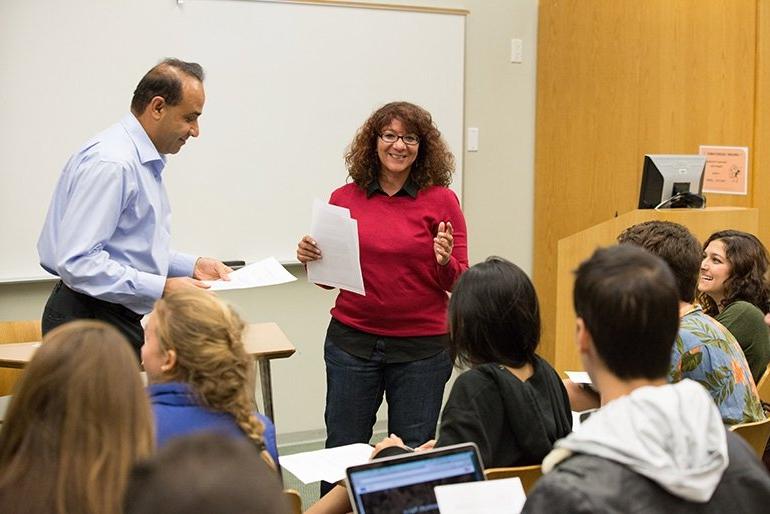 two professors co-teach a class